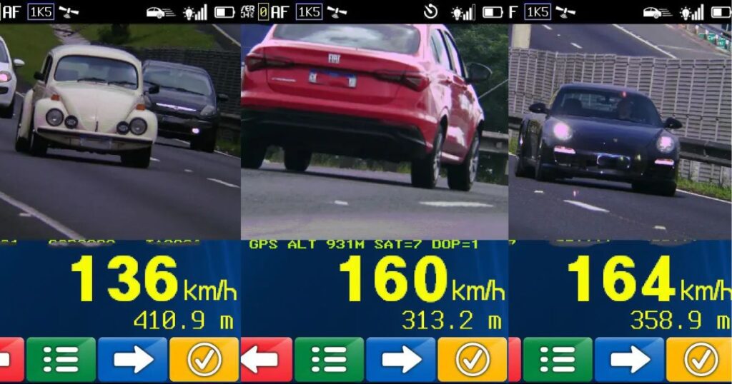 Veículos ‘apressadinhos’ são flagrados acima dos 130 km/h em um único ponto na BR-277