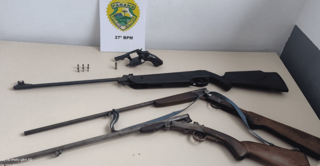 Homem é detido por porte ilegal de armas de fogo em São Mateus do Sul