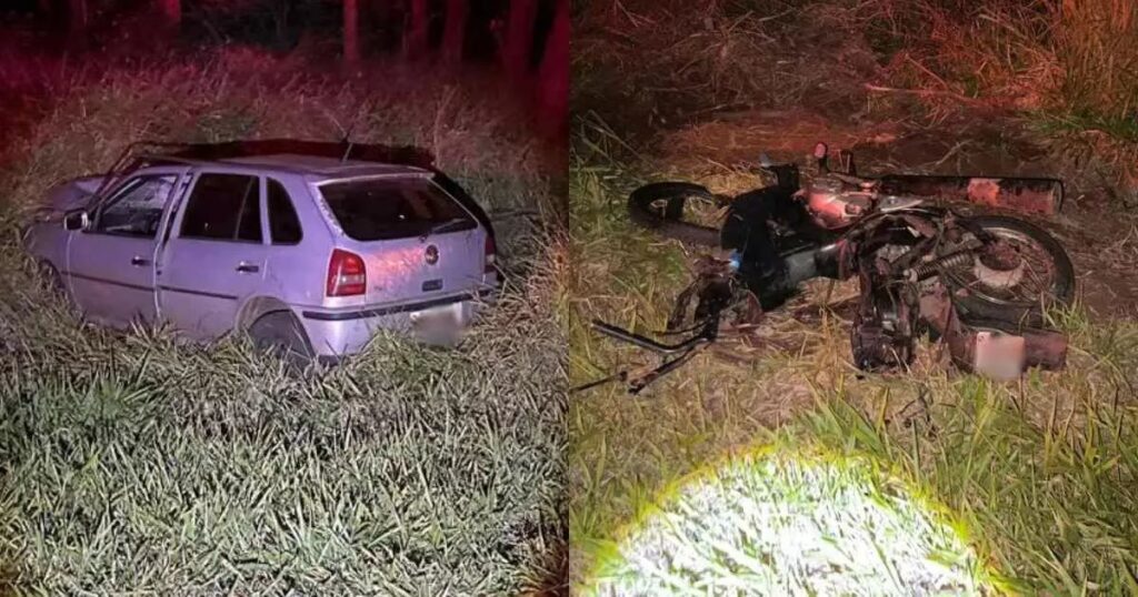 Pai e filho morrem atingidos por carro que realizava ultrapassagem no Paraná