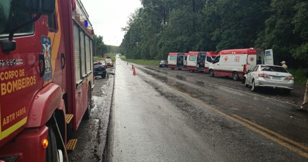 Sete pessoas ficam feridas em grave acidente registrado em rodovia do Paraná