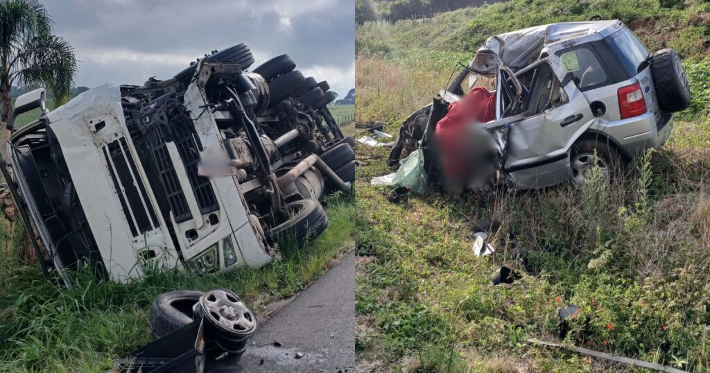 Motorista morre em grave colisão com carreta na BR-280 em Irineópolis; veja imagens