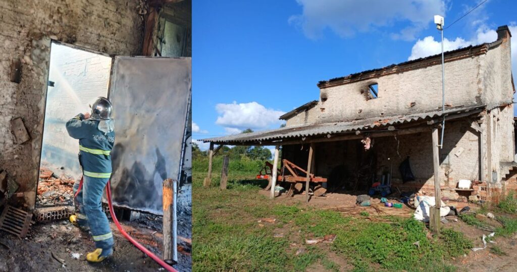 Mais de 1 tonelada de fumo é queimado por incêndio em estufa de Rebouças