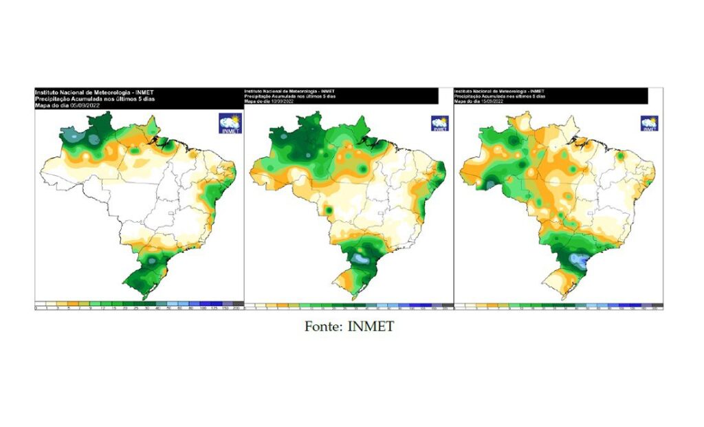 Boletim de Monitoramento Agrícola da Conab destaca acumulados de chuva no Paraná