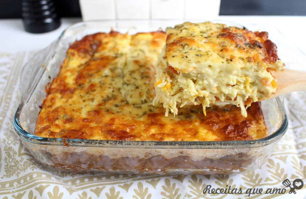 Receita de Torta de frango com tapioca