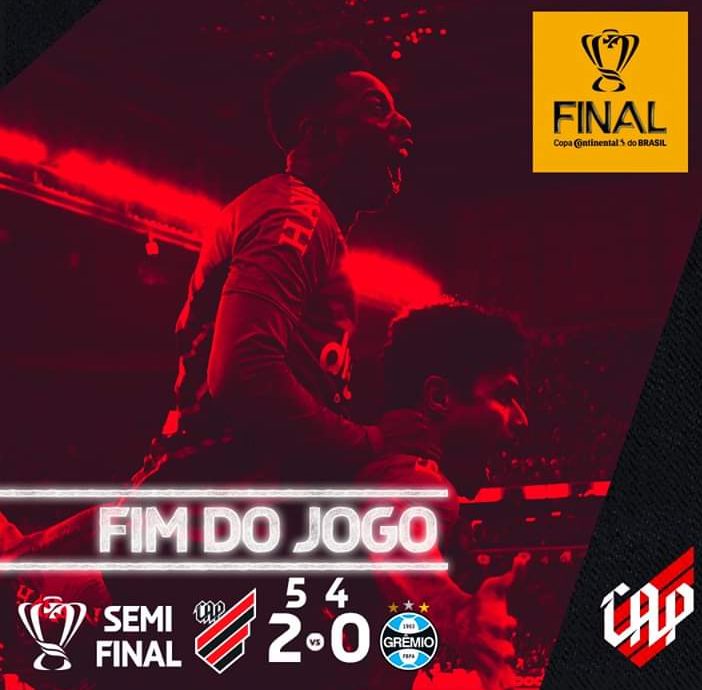 Atlhetico elimina Grêmio e vai disputar final da Copa do Brasil