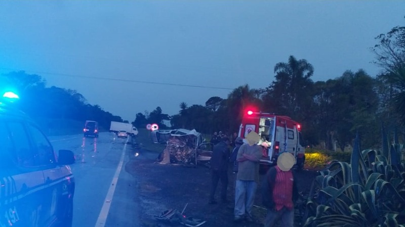 Acidente na BR-373 deixa duas pessoas em estado grave