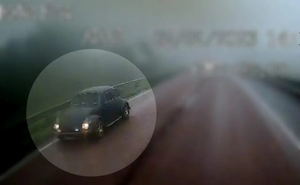 VÍDEO: câmera flagra fusca na contramão antes de engavetamento na BR-277; motorista é intimado