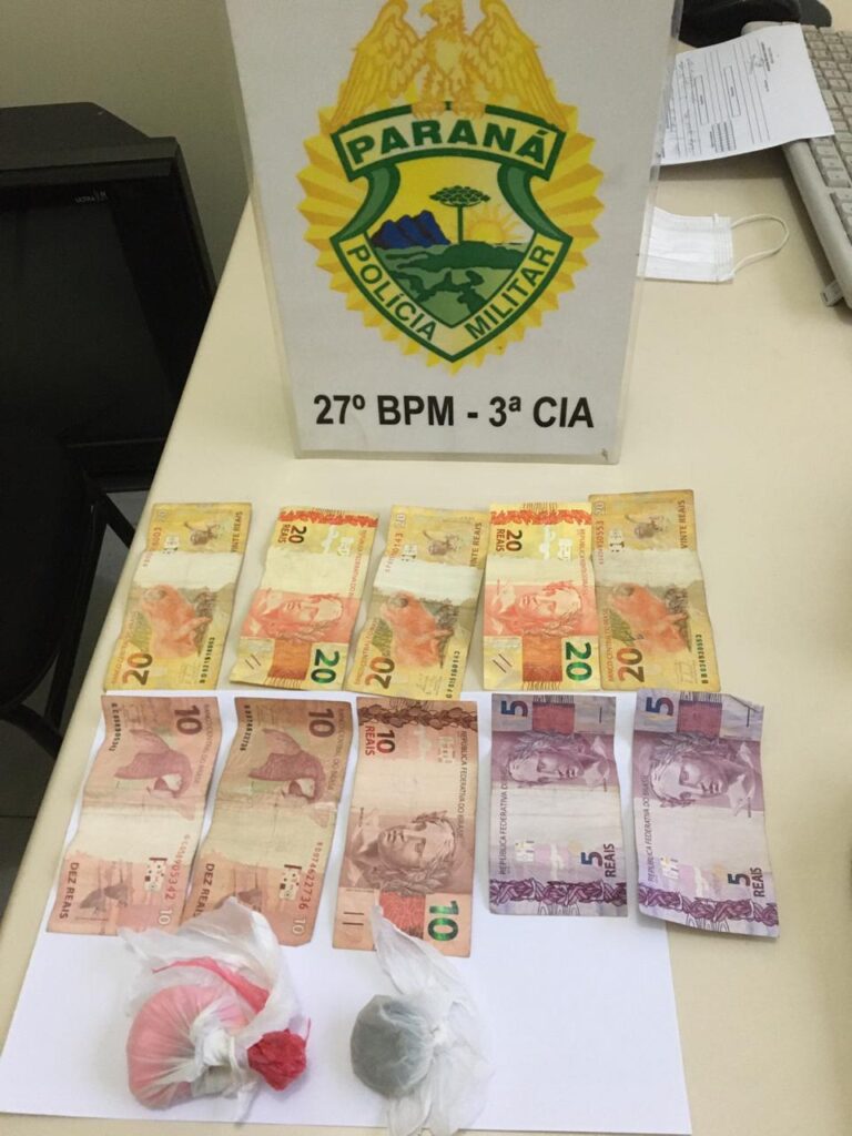 PM prende 5 suspeitos por tráfico de drogas e apreende 3 menores em São Mateus do Sul