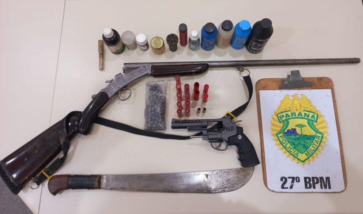 Homem invade residência, é denunciado e detido com armas e munição em União da Vitória