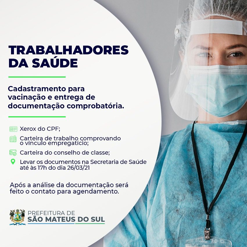 Vacinação: trabalhadores da saúde