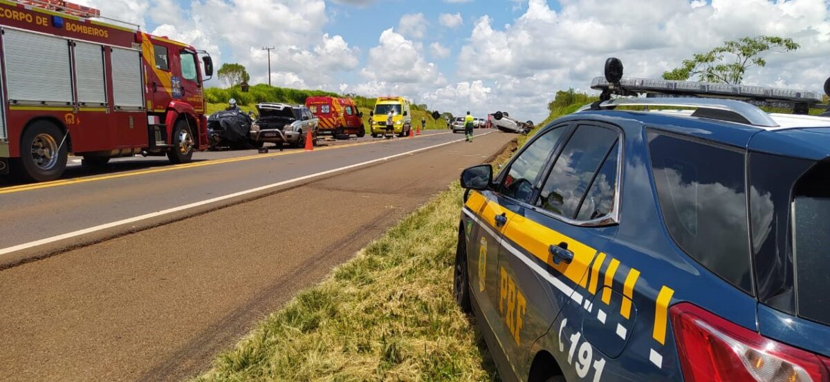 Acidente deixa um morto e feridos na BR-277, em Guarapuava