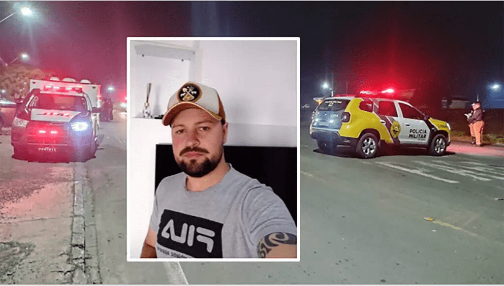 Carro invade pista e tira a vida de motoboy em cidade do Paraná