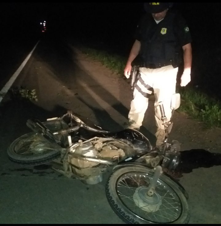 Colisão deixa motociclista ferido na BR-476 em São Mateus do Sul