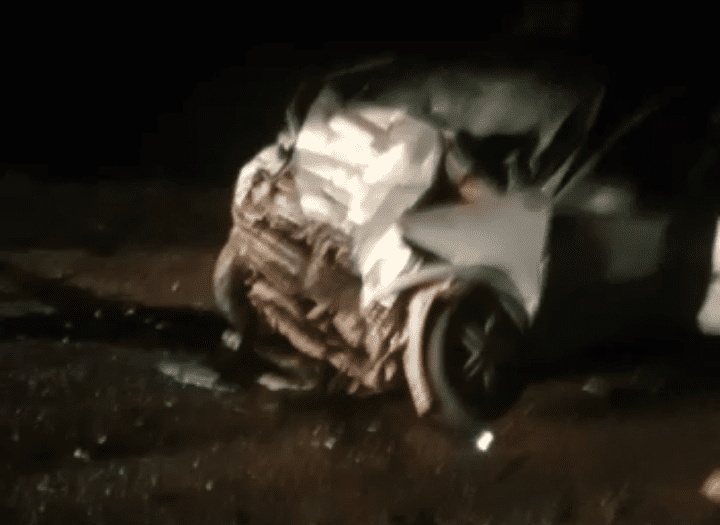 Vídeo: motorista morre após colisão entre carro e carreta na BR-476