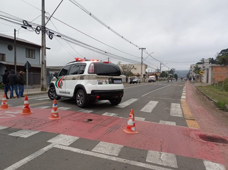 Mulher morre após ser atropelada por um moto 300 cc em Porto União