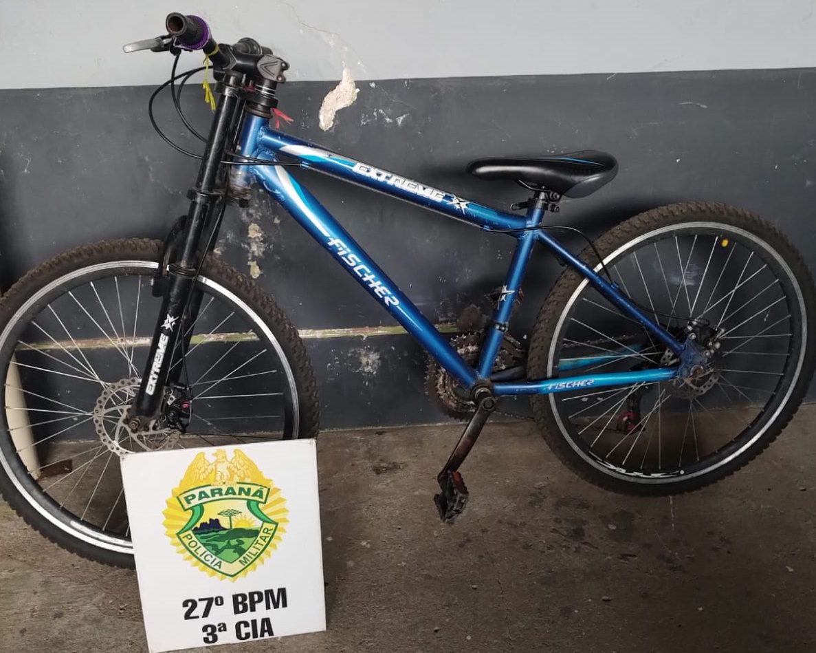 Policiais se deparam com bicicleta furtada, trocada por celular, e chegam ao acusado de furto