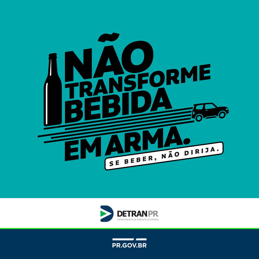 Detran alerta sobre risco de bebida e direção em campanha de fim de ano