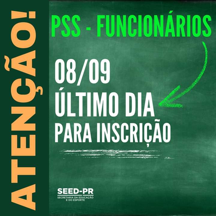 Inscrições para o PSS – terminam hoje