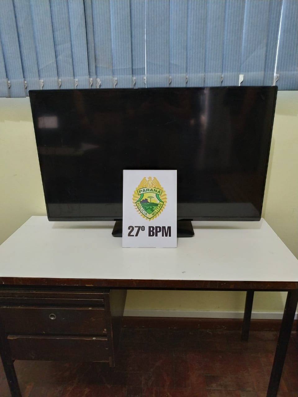 ROTAM recupera TV furtada e prende suspeito do crime