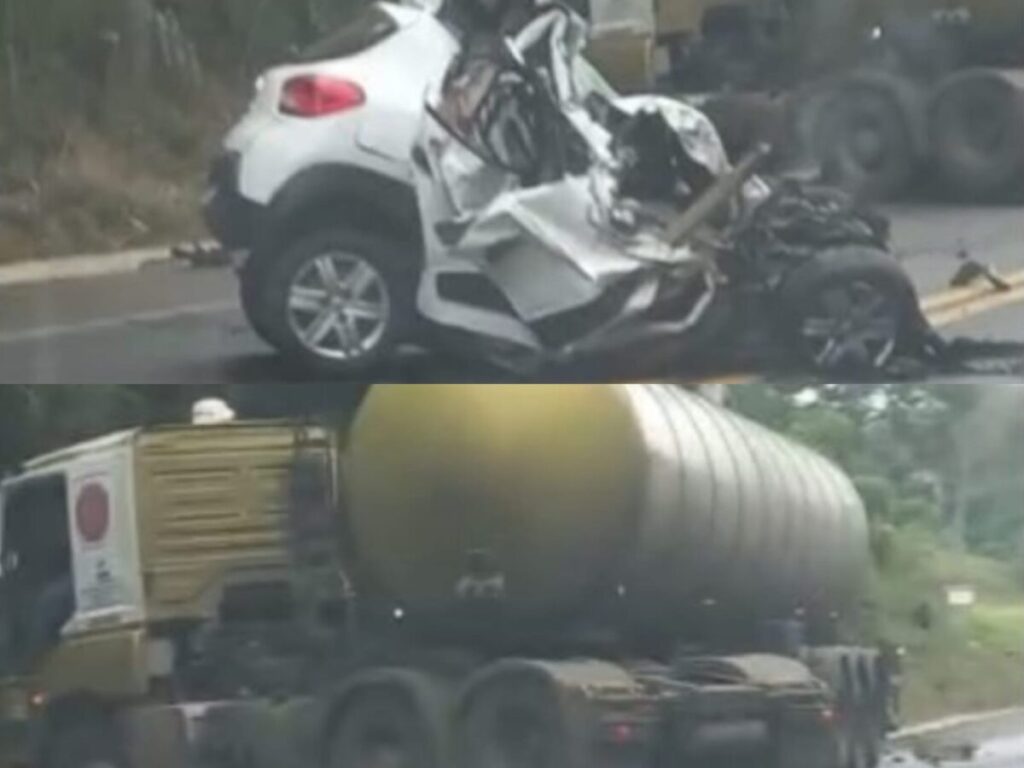 Vídeo: Motorista morre em grave acidente na BR-153; carro ficou destruído