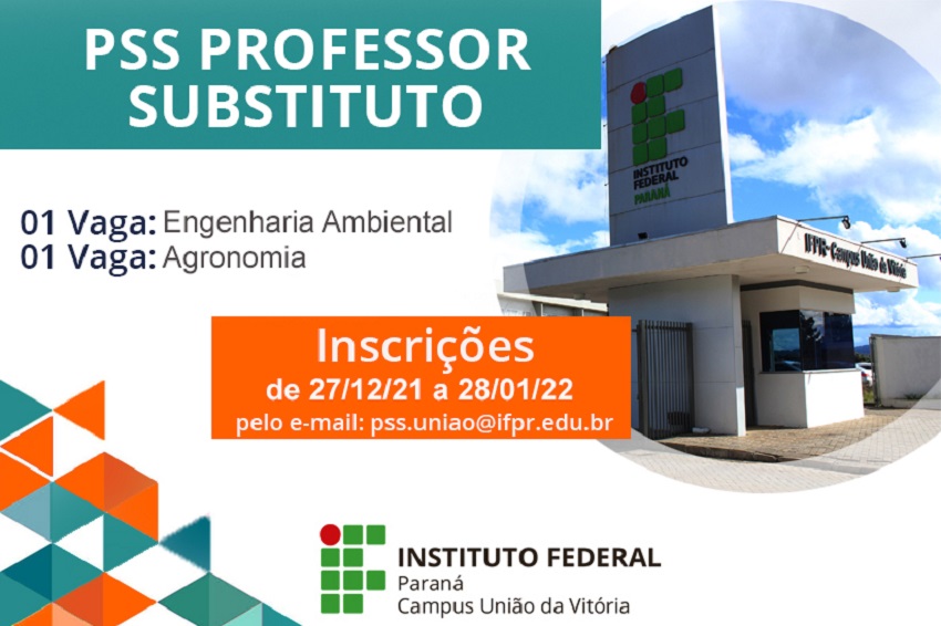 IFPR de União da Vitória tem inscrições abertas para contratar professores substitutos