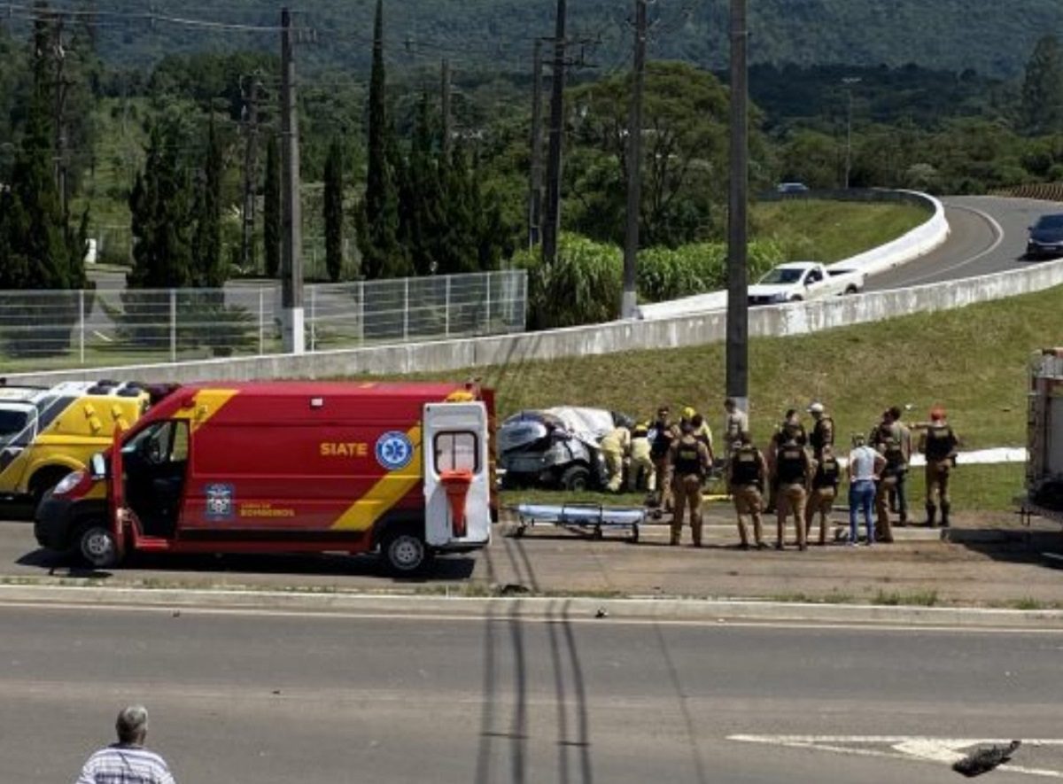 Motorista do acidente no viaduto de União da Vitória morreu ao final da tarde no hospital