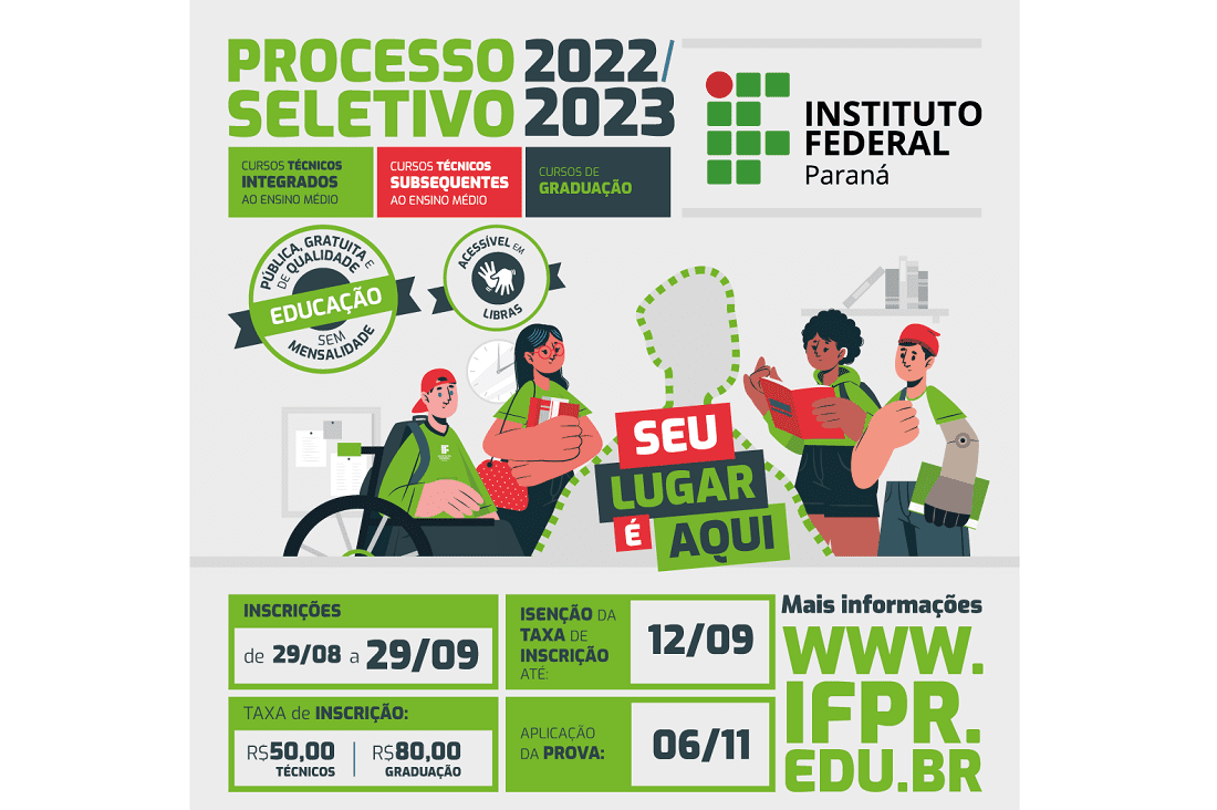 IFPR abre inscrições para curso superior e técnico integrado ao médio em União da Vitória