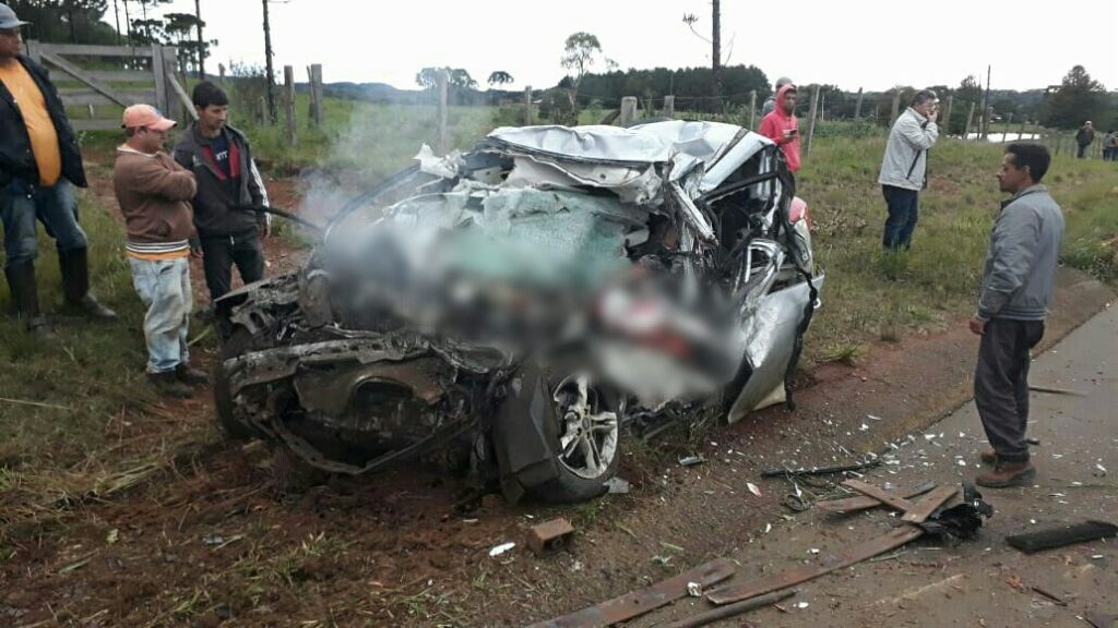 Quatro pessoas morrem em acidente entre Caçador e Calmon