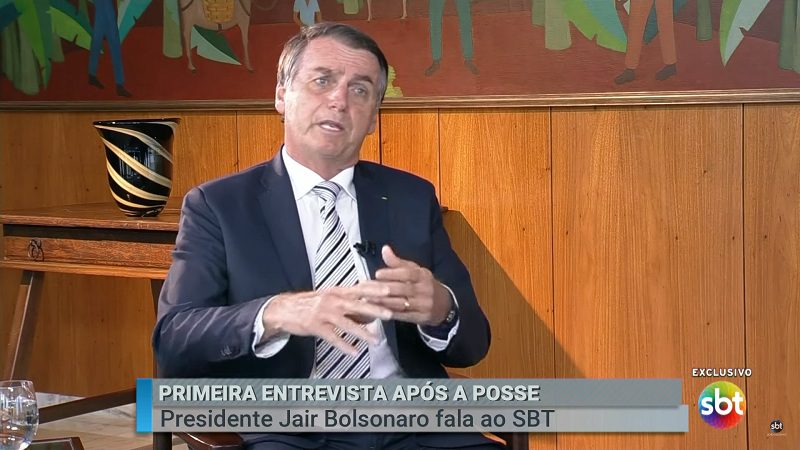 Em sua 1ª entrevista Bolsonaro fala sobre armas, EUA e aposentadoria