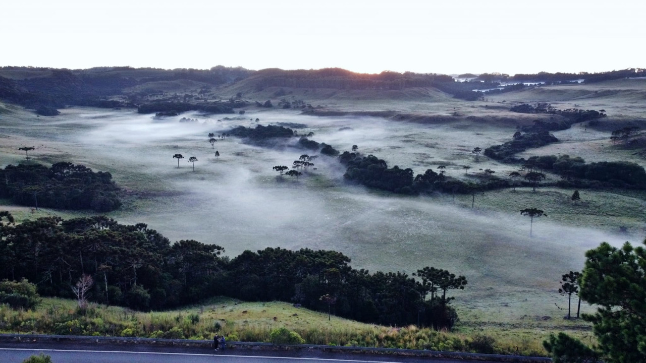 Geada e temperaturas de 3ºC são registradas na Serra Catarinense pela 2ª vez no ano