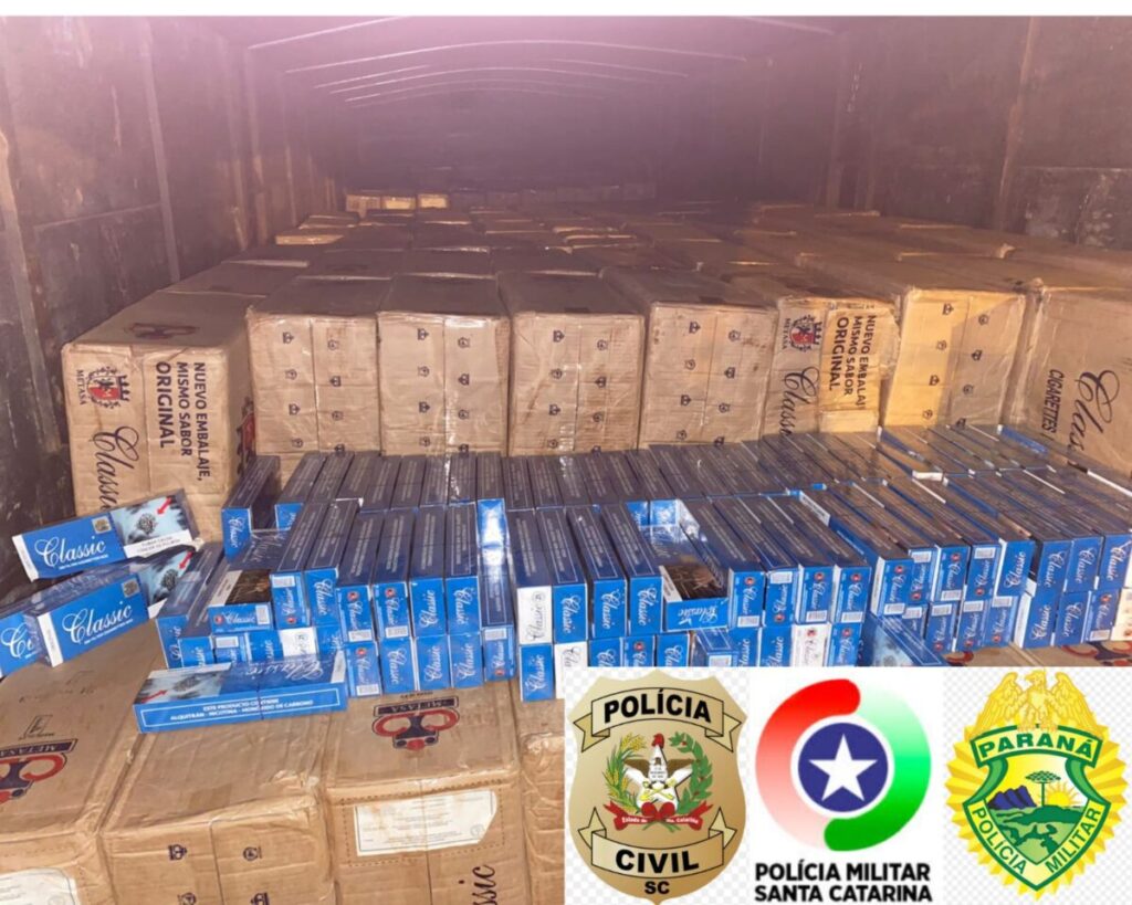 Ação policial prende caminhoneiro com carga de vinho, cigarros e cocaína
