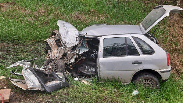 Acidente deixa uma pessoa gravemente ferida na BR-153, em União da Vitória