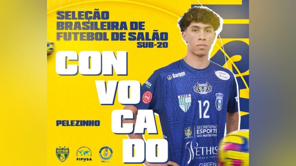 Atleta de São Mateus do Sul é convocado para a Seleção Brasileira de Futebol de Salão