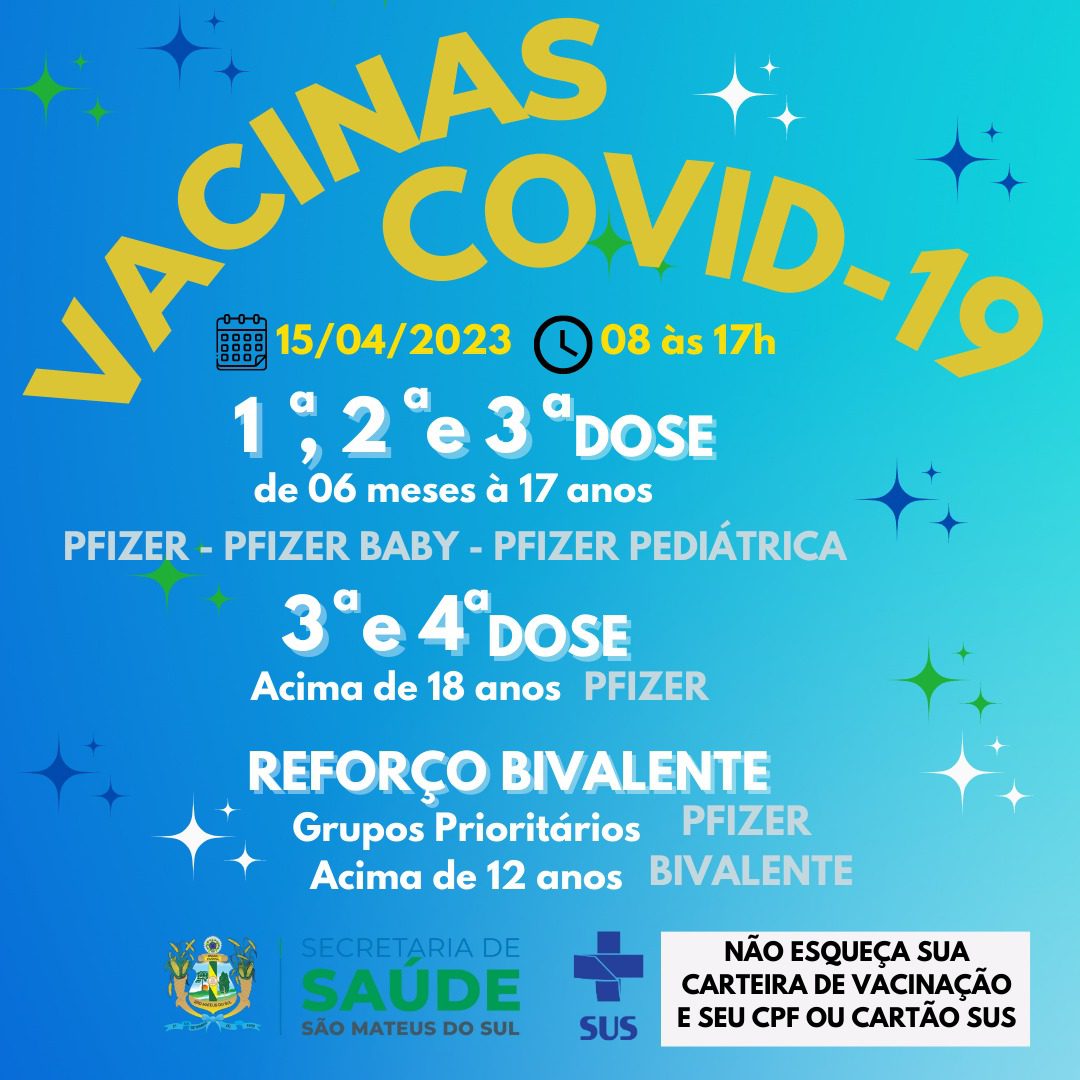 Postos de Saúde abrem neste sábado para vacina contra gripe e covid-19