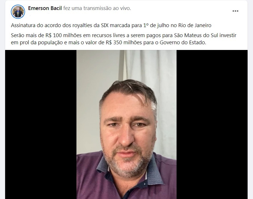 Bacil confirma assinatura do acordo dos royalties para dia 1º de julho no Rio de Janeiro