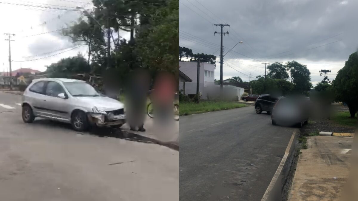 Acidente de trânsito envolve dois carros em São Mateus do Sul