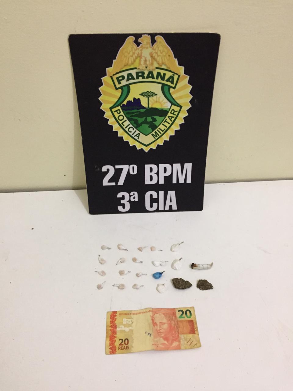 ROTAM aborda jovens em posse de drogas, crack, maconha e cocaina