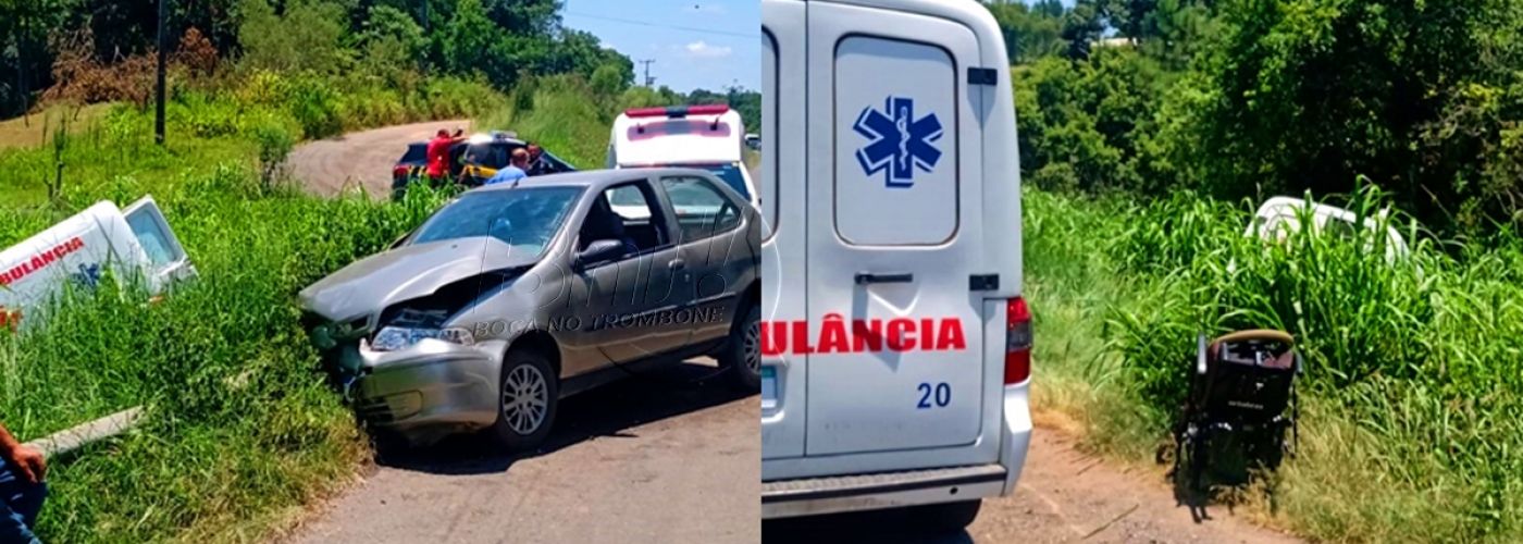 Ambulância de PG se envolve em acidente na Br-277
