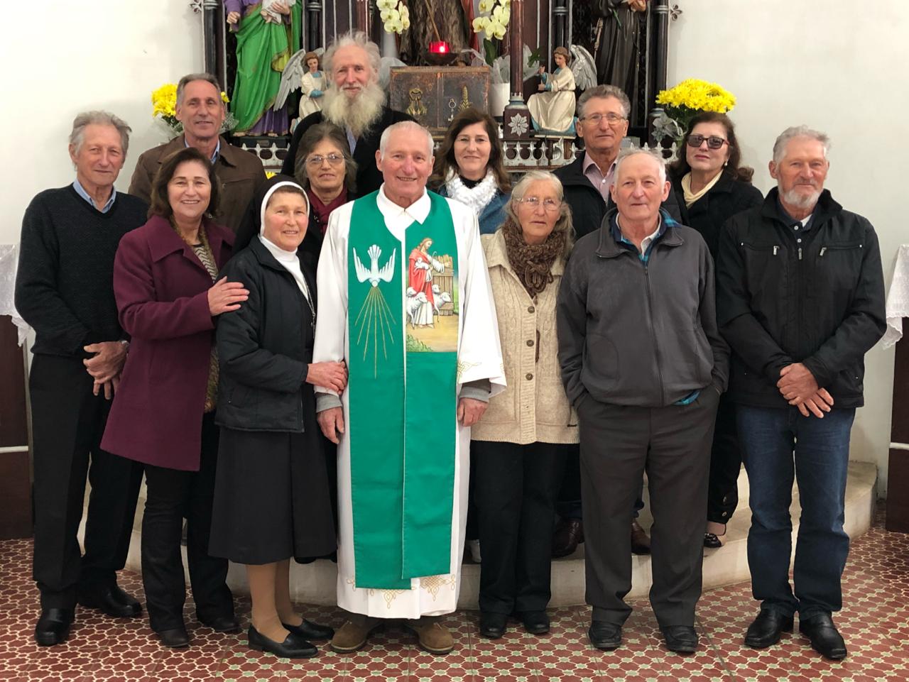 Pe. Pedro Gielinski comemorou 5 décadas de sua vida religiosa, reunindo os parentes e amigos