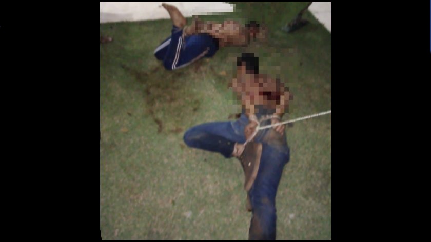 Adolescentes suspeitos de roubo são amarrados com corda e agredidos por população