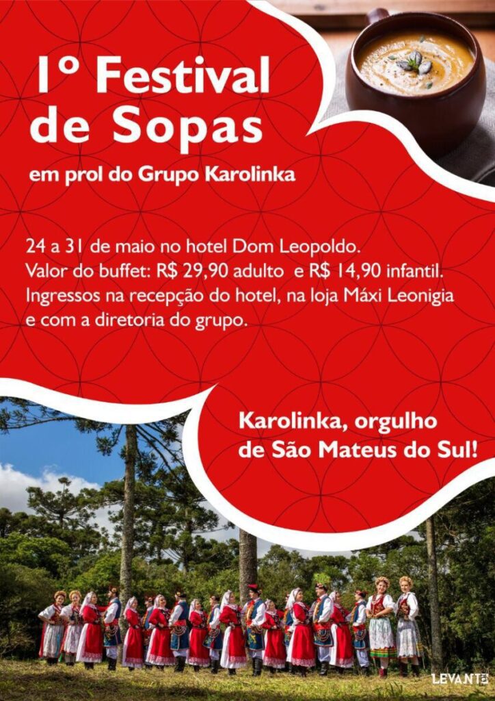 1º Festival de Sopas será realizado em prol da viagem do Grupo Karolinka à Polônia