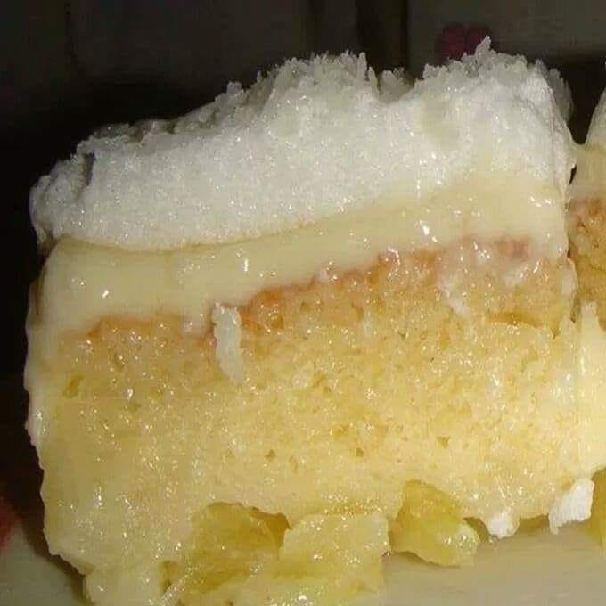 Receita Bolo de abacaxi com creme