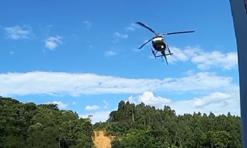 Jovem é transferida de helicóptero após acidente em Bituruna