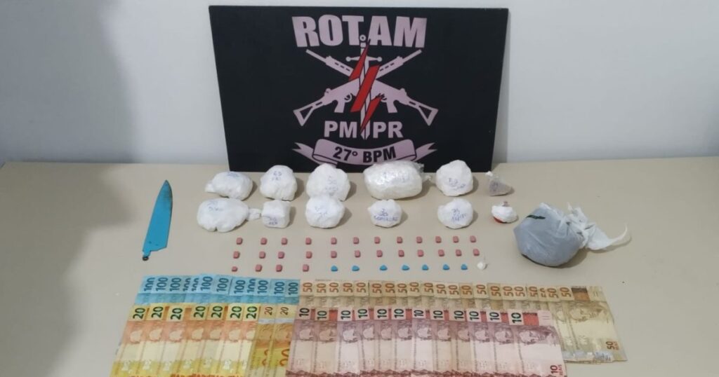 Comércio é alvo de furto em São Mateus do Sul e Rotam apreende drogas com indício de tráfico