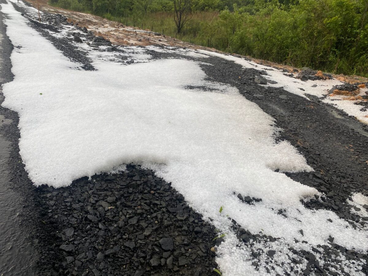 São Mateus do Sul tem temporal com granizo e rajadas de vento