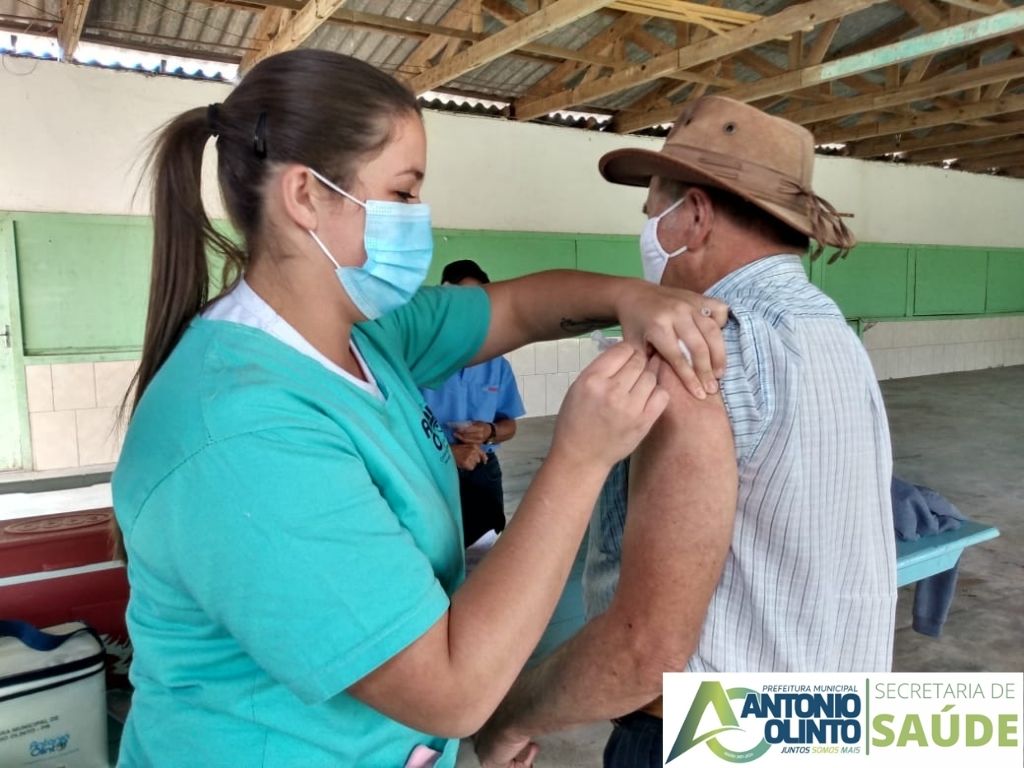 Antônio Olinto está acima da média estadual na vacinação contra a Covid-19