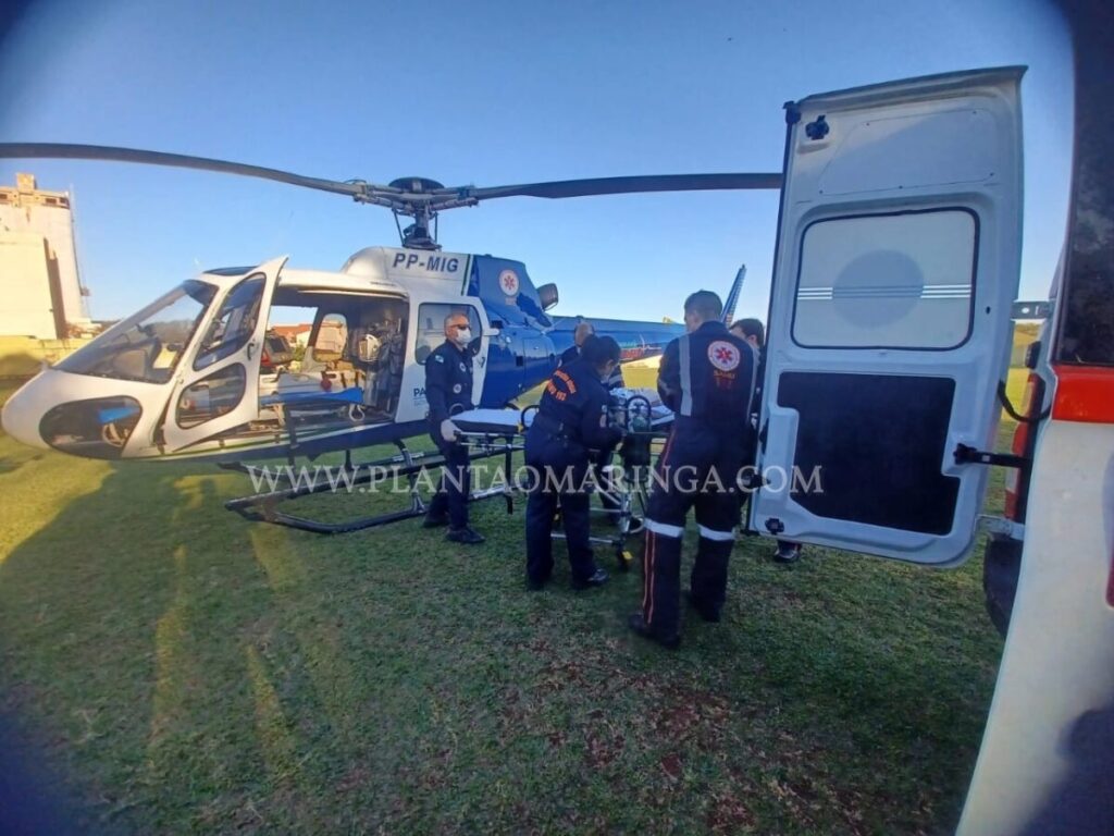 Bebê é intubada e socorrida de helicóptero após cair da cama no Paraná