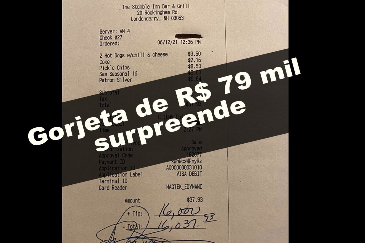 Funcionários dividem R$ 79 mil recebidos de gorjeta em bar nos EUA