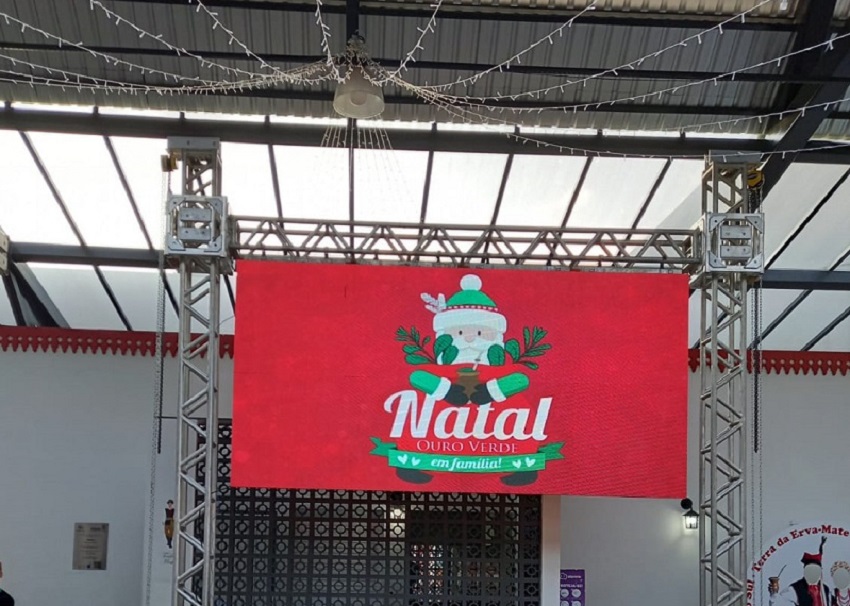 Organização do Natal de São Mateus do Sul inova e anuncia projeção de imagens do palco no telão