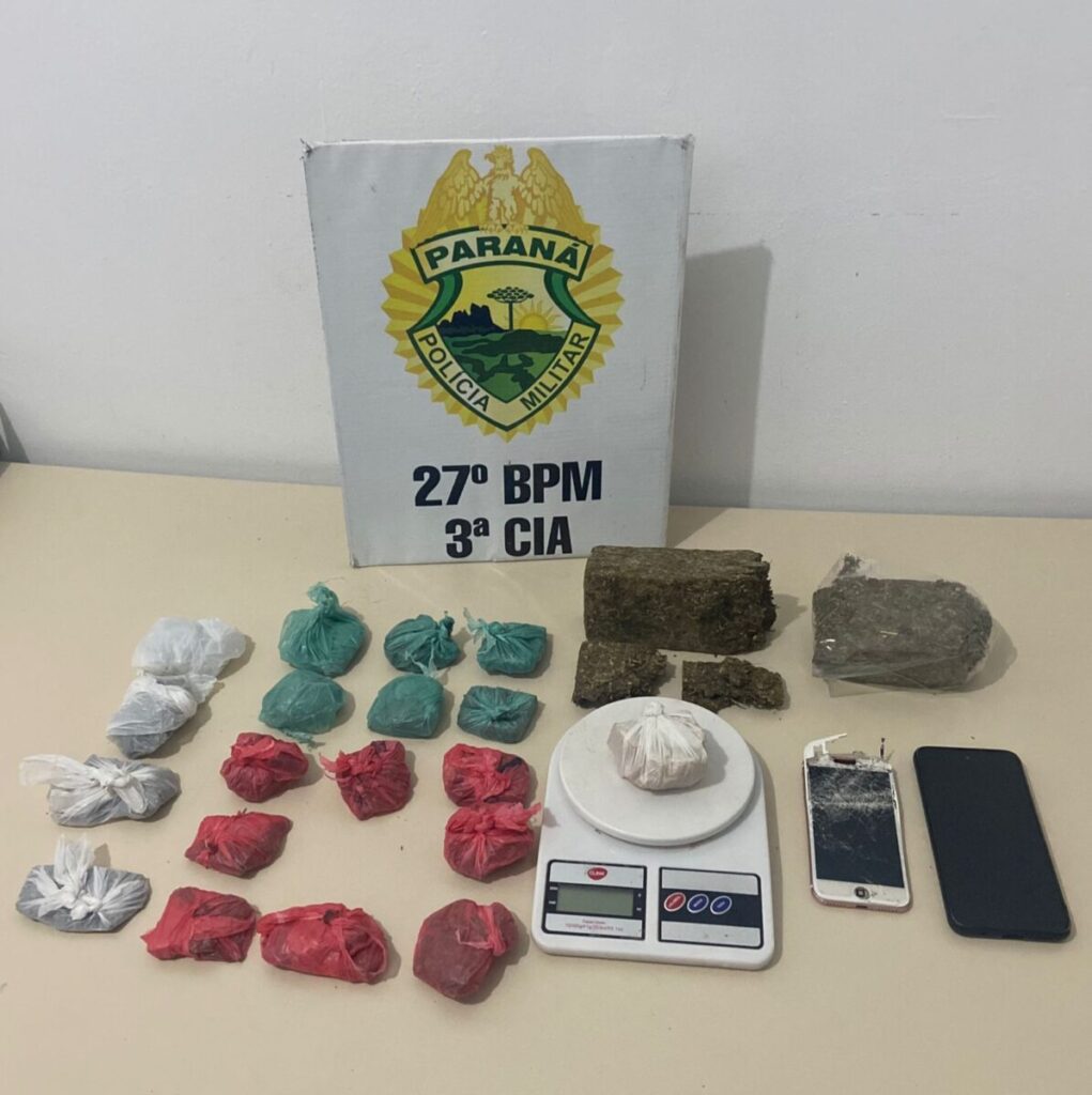 PM apreende grande quantidade de drogas no São Joaquim